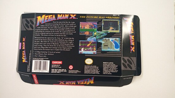 Super Nintendo Megaman X Box - Etsy