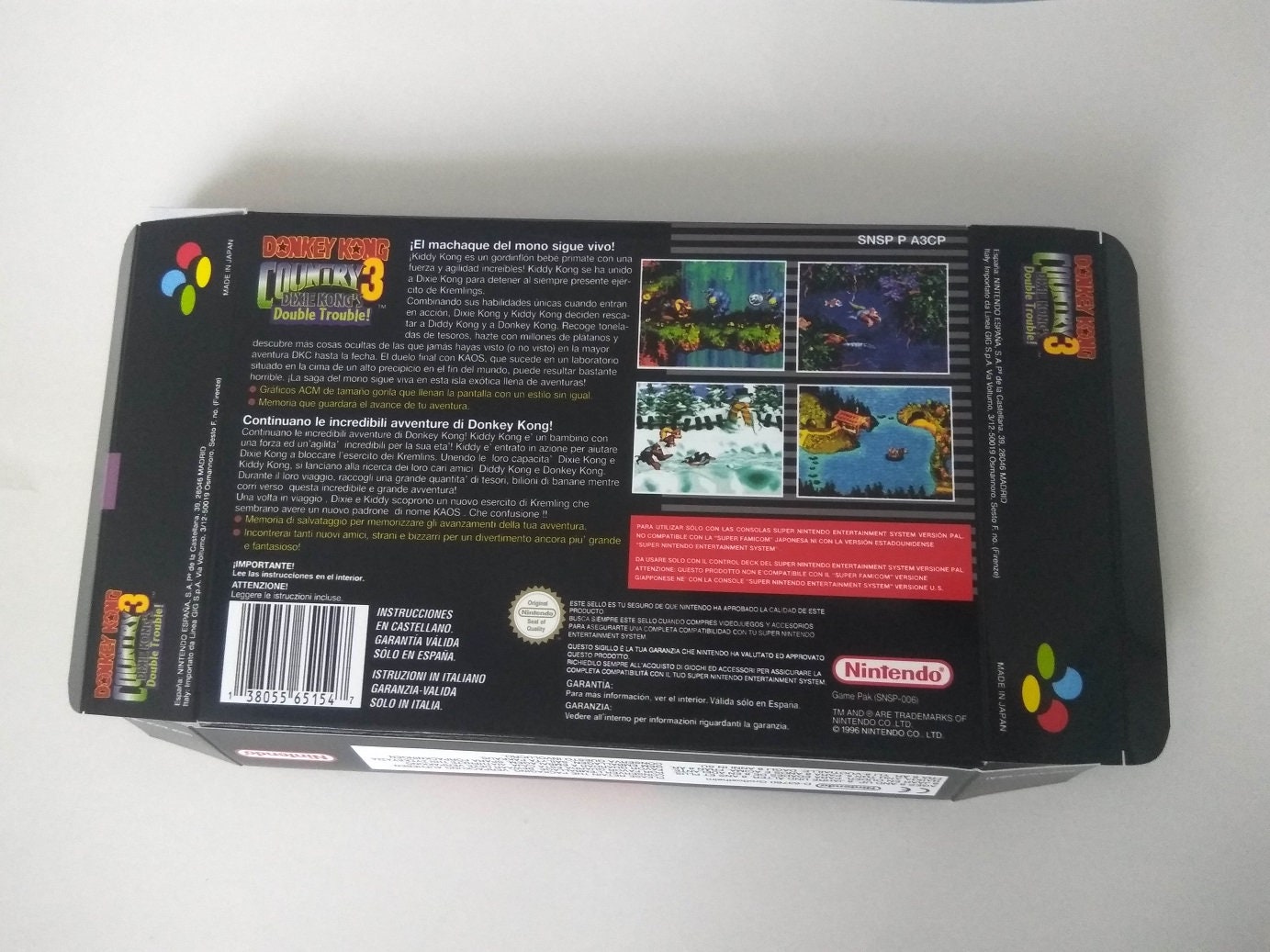 Super Nintendo Donkey Kong Country 3 Box - Etsy
