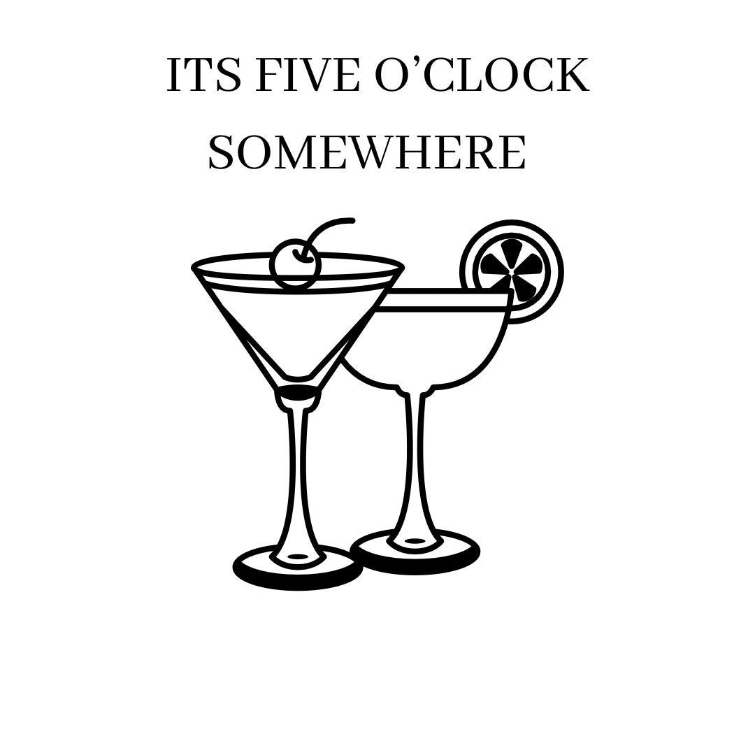 Its Five Oclock Somewhere SVG Etsy