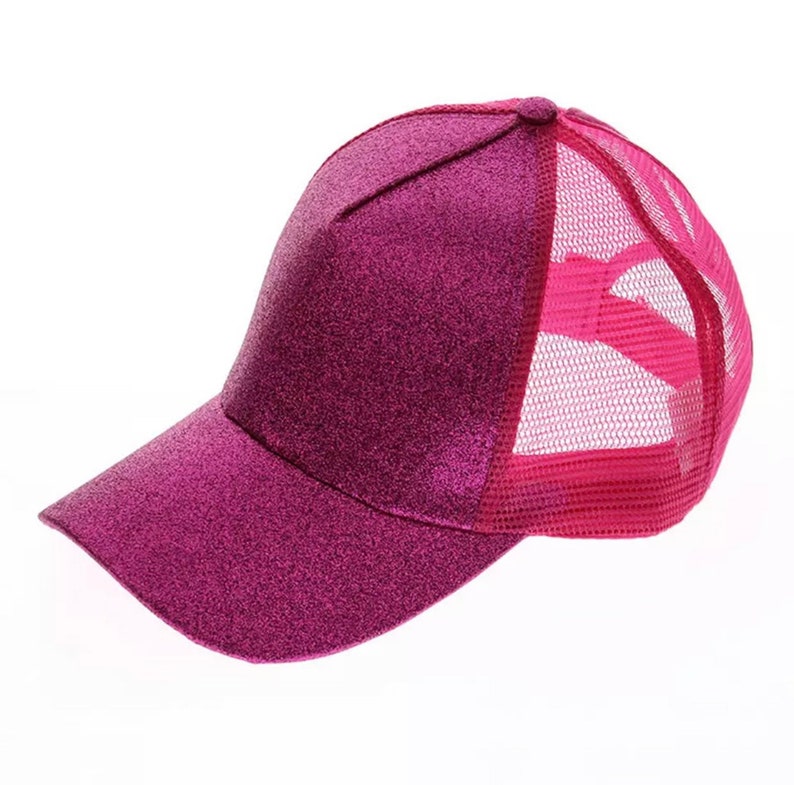 High Ponytail Glitter Baseball Hats for Women. Messy Bun - Etsy