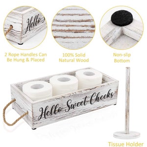 Rustikale Toilettenpapier Halter rustikale Home Decor Hallo | Etsy