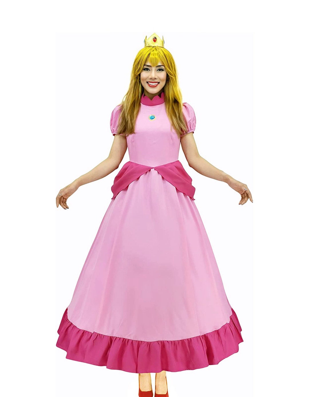 Princess Peach Costume Dress for Women Princess Peach Dress Etsy