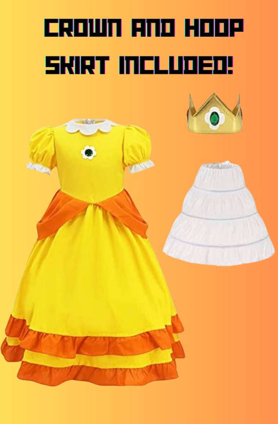 Abito in costume da principessa Peach per donna, abito da principessa Peach,  festa di Super Mario, costume di Halloween da donna, costume cosplay -   Italia