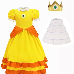 Princess Daisy Costume for Girls Girls Super Mario Costume | Etsy Sweden
