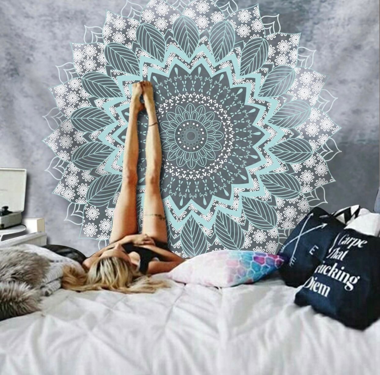 Tapestry Mandala Hippie Bohemian Tapestries Wall Hanging Etsy