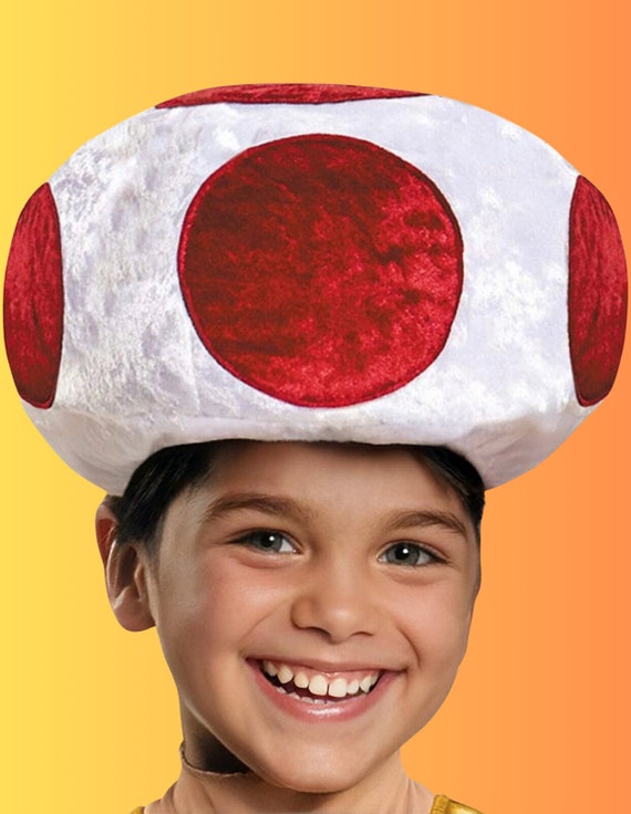 Mario Costume Boys Large 10-12 Suit Hat Only Red Halloween Super Mario Bros
