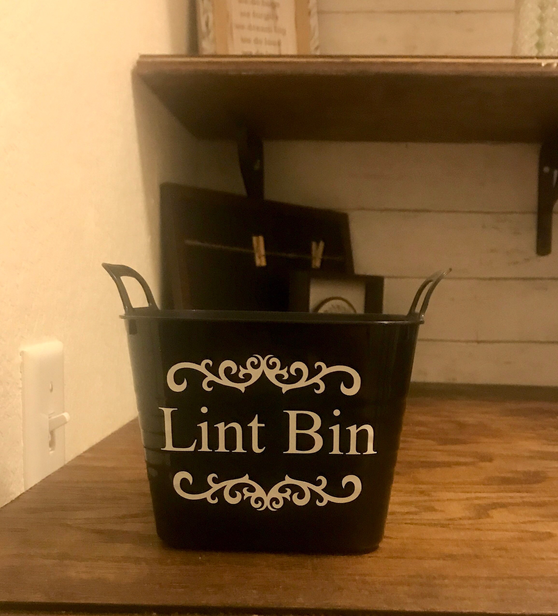 Lint Decal Laundry Room Decor Lint Bin Vinyl Decal for Etsy