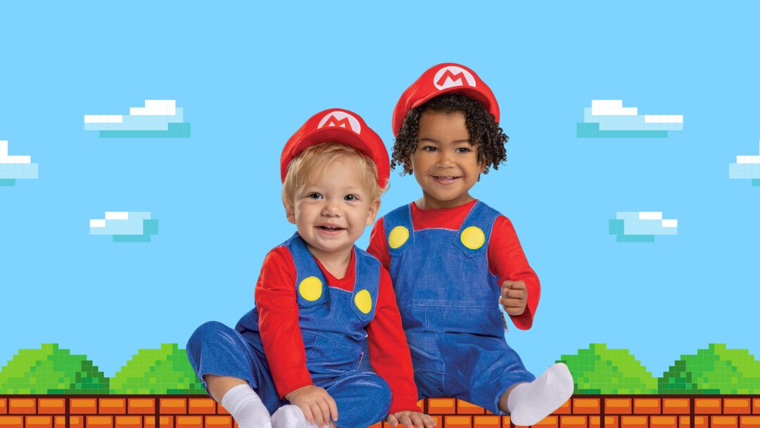 MARIO & LUIGI Baby Costume Mario Bross Costume for Babies Warm and Soft