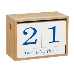 Calendar Block - Wooden Perpetual Desk Calendar - Home and Office Decor