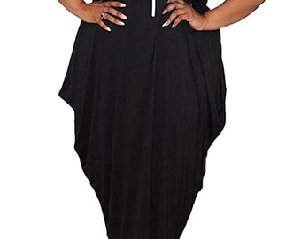 Women's Faith Oversized Baggy T-Shirt Dress - Casual Loose Midi Dress With Pockets (Rfecccy Brand, Cotton)
