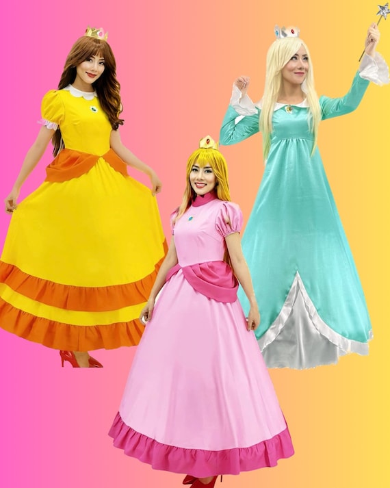 Princess Peach costume and Princess Daisy costume dresses, girls costume,  Princess Peach dress, party, Princess Daisy dress -  Canada