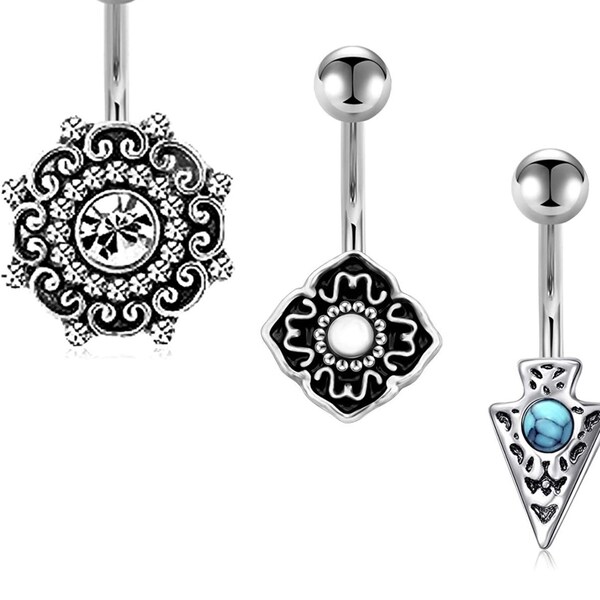 Short Bar Belly Button Ring Etsy