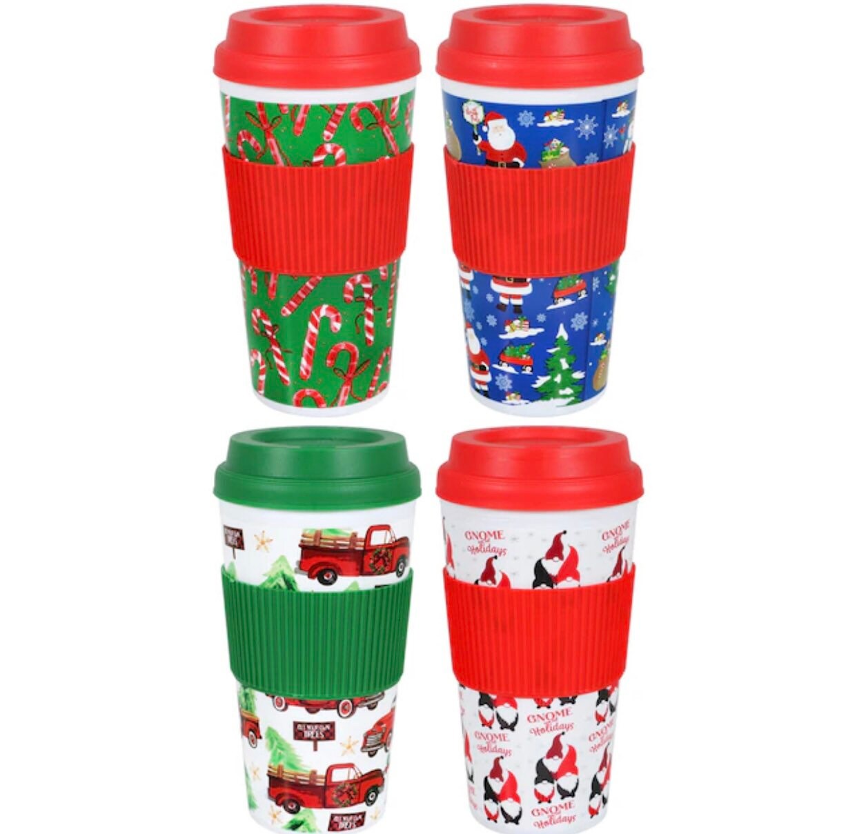Christmas Travel Mugs - 16 oz, Assorted