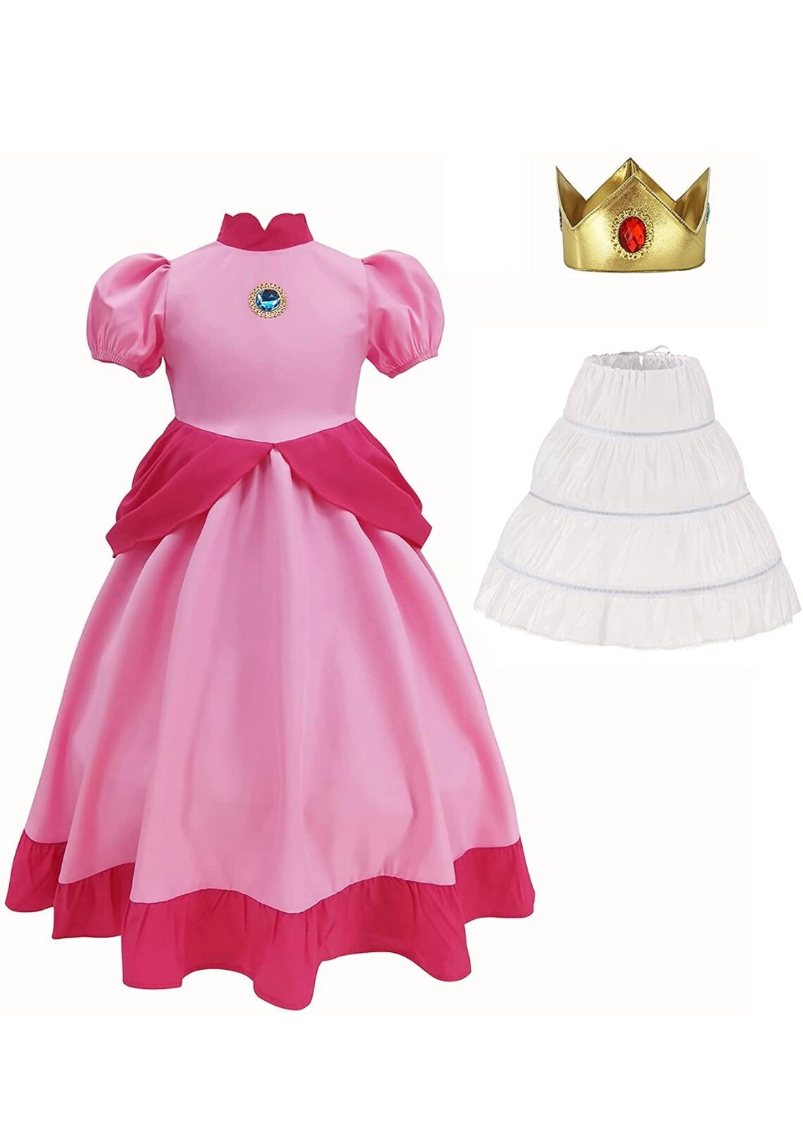 Princess Peach Costume and Princess Daisy Costume Dresses Etsy