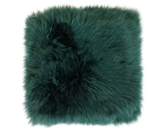 Dutchskins Sheepskin chair cushion petrol - seat cushion sheepskin - seat cushion - sheepskin chair pad petrol green