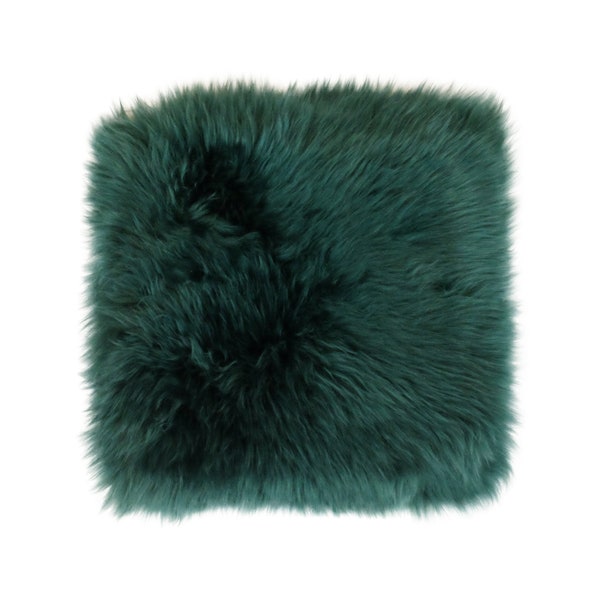 Coussin de chaise en peau de mouton Dutchskins pétrole - coussin de siège en peau de mouton - coussin de siège - coussin de chaise en peau de mouton vert pétrole