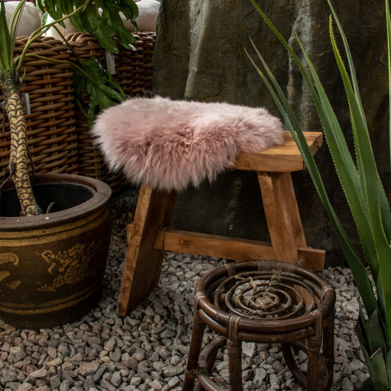 Sheepskin chair cushion pink sheepskin seat cushion seat Etsy