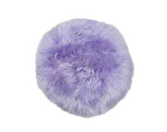 Sheepskin chair cushion purple lilac - sheepskin seat cushion - seat cushion - sheepskin chair pad purple