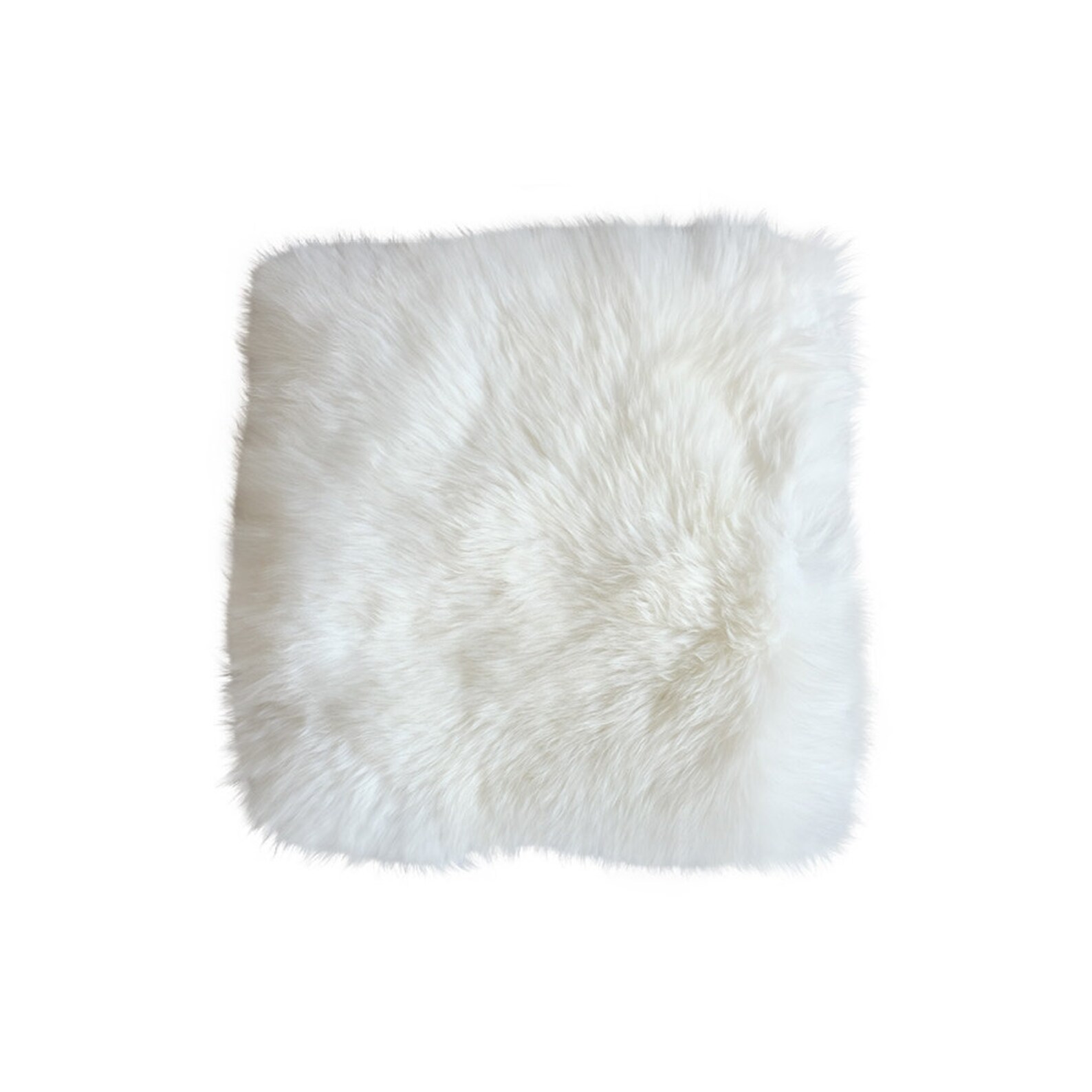 Sheepskin Chair Cushion Square Grey Seat Cushion Sheepskin Etsy