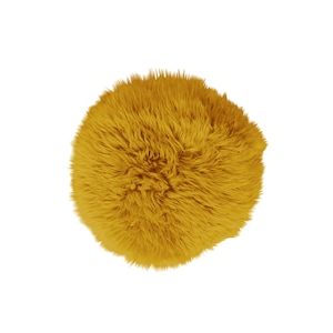 Dutchskins Sheepskin chair cushion yellow sheepskin seat cushion seat cushion sheepskin chair pad yellow image 1