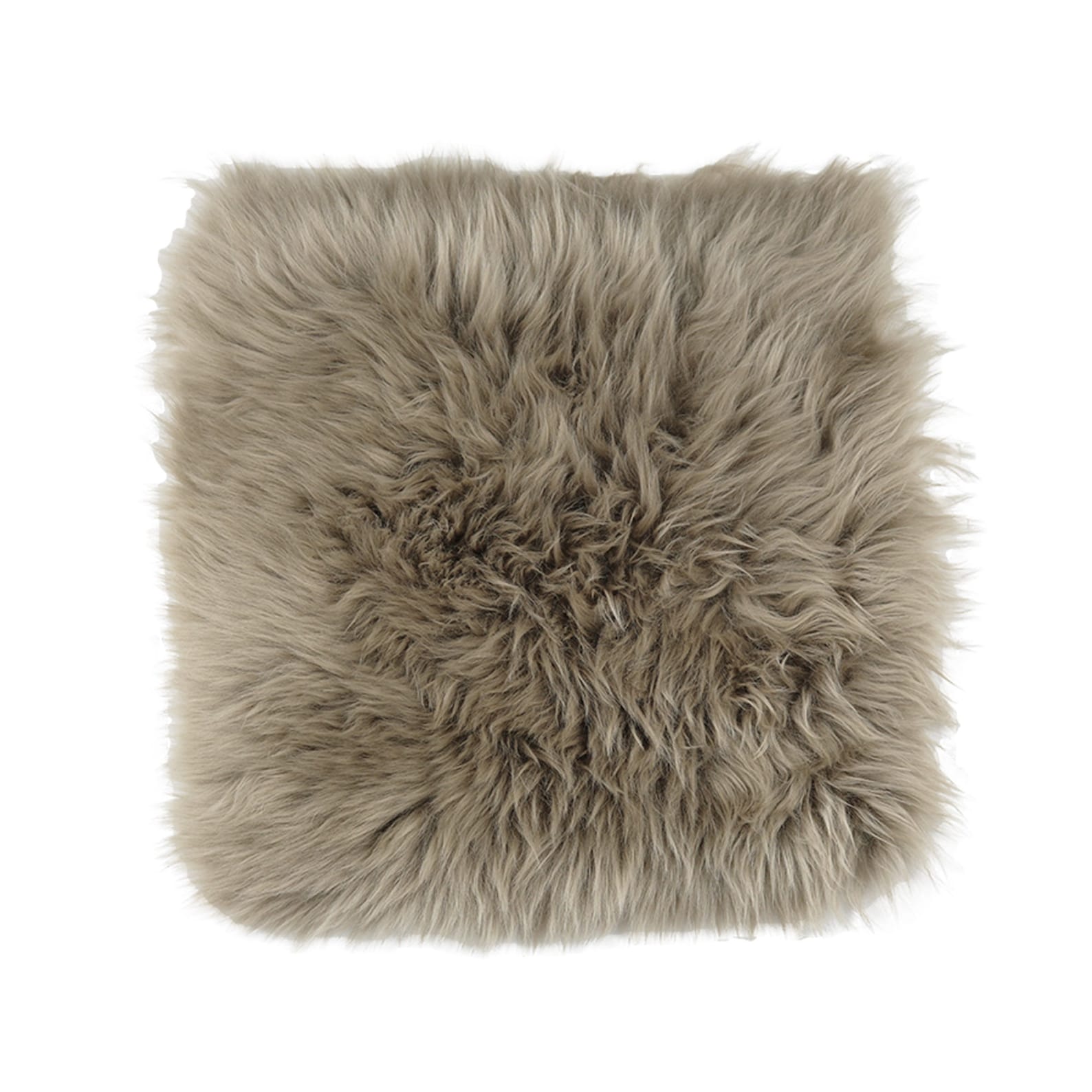 Sheepskin chair cushion light taupe square seat cushion Etsy