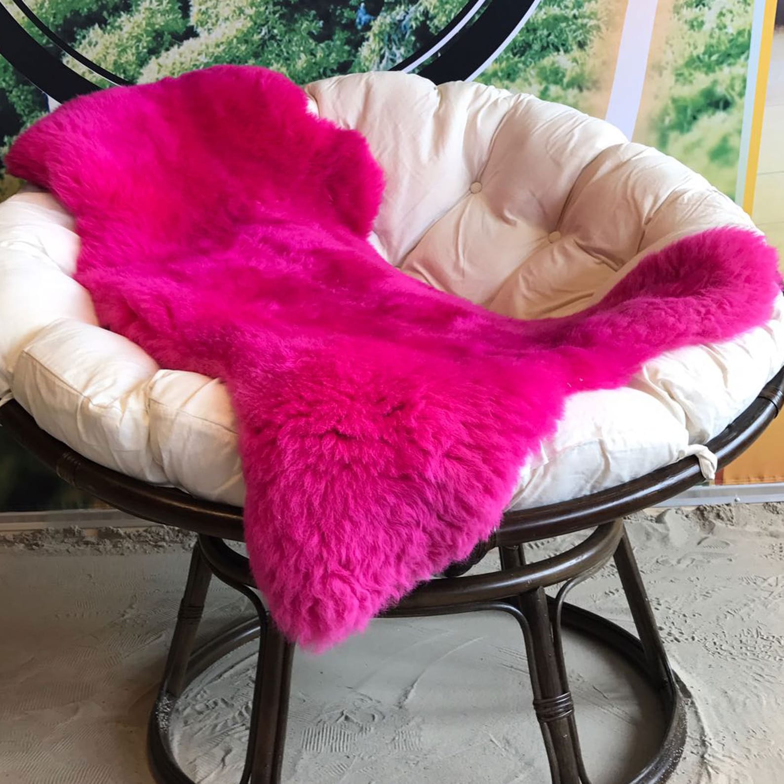Sheepskin pink European Pink sheepskin back European Etsy