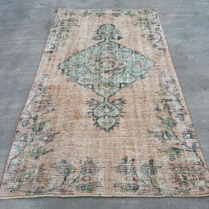 Vintage Turkish Rug 126x230cm 4x8ft