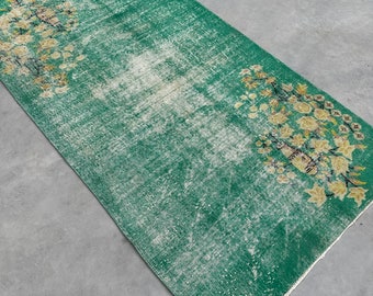 トルコラグ、4 x 7フィートのエリアラグ、ヴィンテージラグ