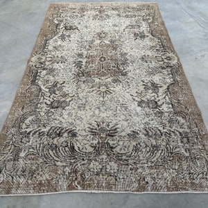 Turkish Rug, Vintage Rug, 6x9 ft Large Rug, Anatolian Rug, Rugs For Dining Room, 5.3x8.9 ft Beige Rug, Antique Rug, Large Vintage Rug,