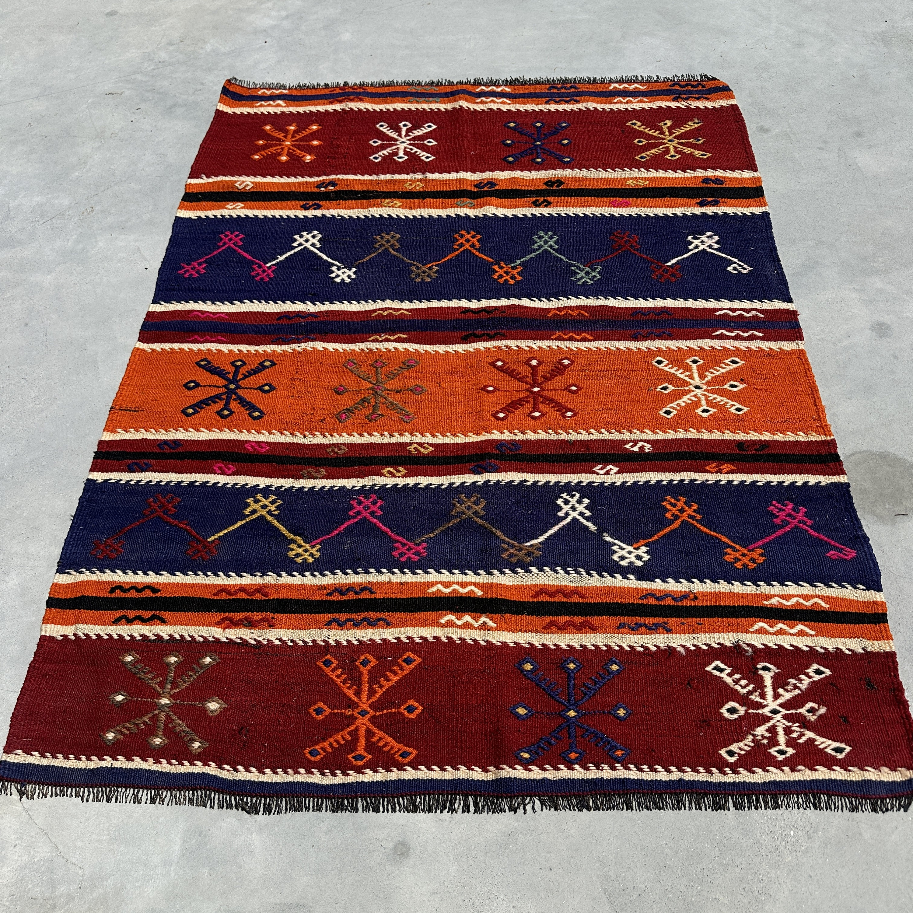 トルコキリム、アクセントキリム、ヴィンテージキリム、模様のある