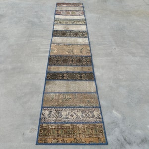2x10 ft Runner Rugs, Patchwork Rug, Turkish Rug, Vintage Rug, Oushak Rug, Rugs For Hallway, 2x9.9 ft Beige Rug, Home Decor Rugs,