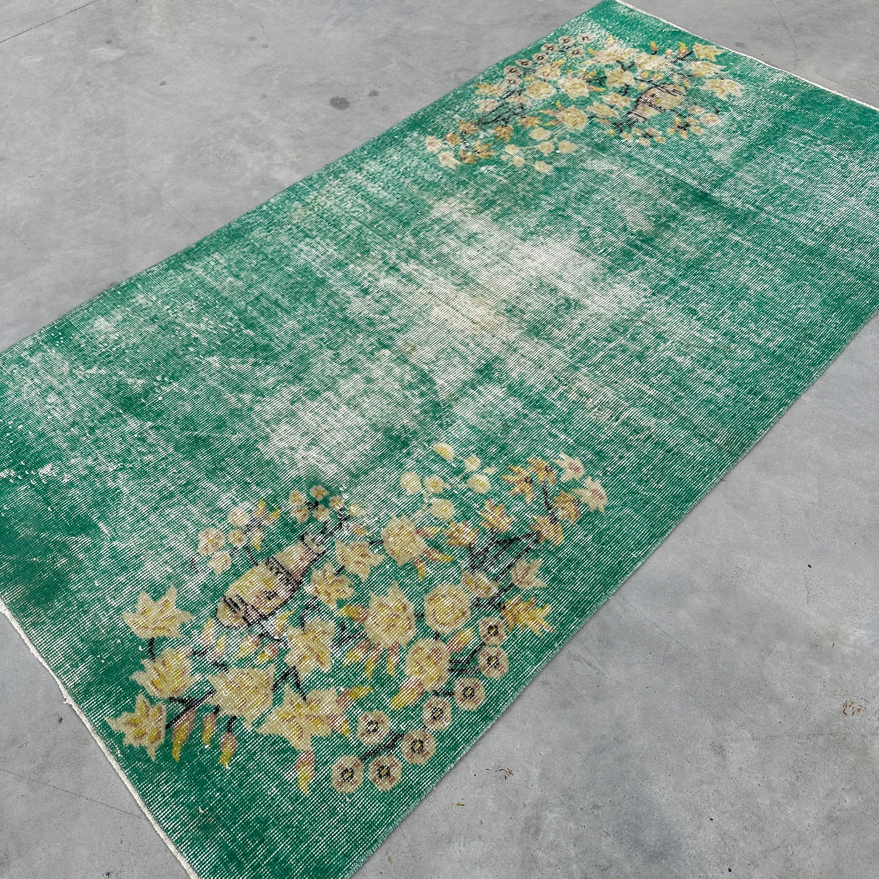 トルコラグ、4 x 7フィートのエリアラグ、ヴィンテージラグ