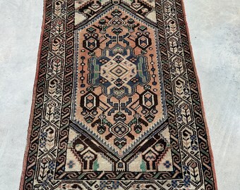 Small Rugs, Turkish Rug, Vintage Rug, Anatolian Rug, Rugs For Bathroom, 2.7x3.9 ft Brown Rug, Antique Oushak Rug, Tribal Turkish Rug,