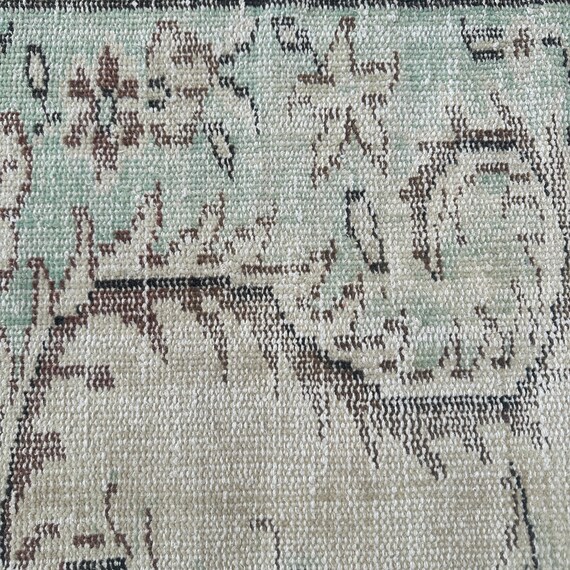 ラグ　ヴィンテージ　アンティーク　クラシカル　トルコ製 オールドキリム トルコ アイドゥン フリンジ 90×114cm 1920年代