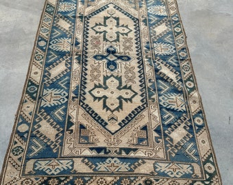 Accent Rugs, Turkish Rug, Vintage Rug, Oushak Rug, Rugs For Entry, 3.8x6.1 ft Beige Rug, Antique Anatolian Rugs, Entryway Rug,