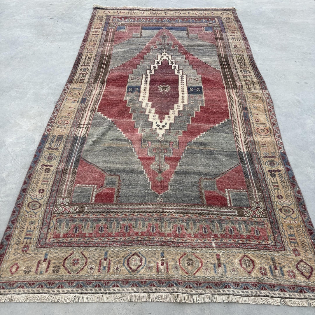 Large Antique Rug 5x10 Ft Large Rugs, Vintage Rug, Turkish Rug, Antique Anatolian Rug ...