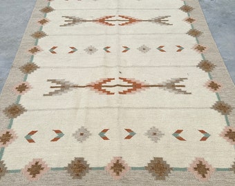 Large Kilim, Turkish Kilim, Vintage Kilim, Decorative Kilim, Rugs For Living Room, Anatolian Beige Kilim, Oushak Kilim, Dining Room Kilim,