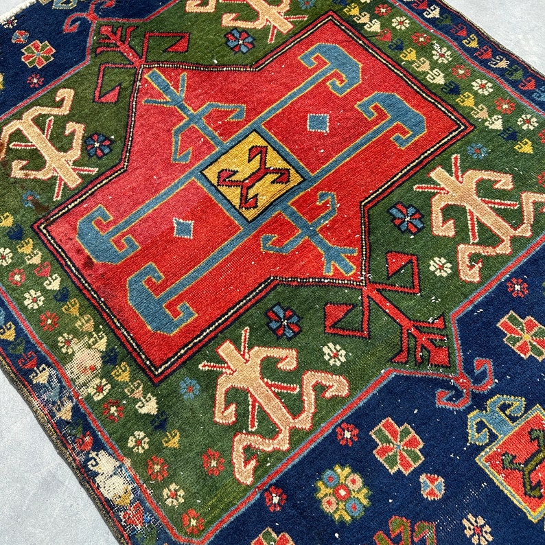 Turkish Rug, Vintage Rug, 3x4 Ft Small Rugs, Antique Rugs, Rugs for