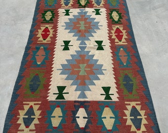 Turkish Kilim, Accent Kilim, Vintage Kilim, Geometric Anatolian Kilim, Rugs For Entry, Red Oushak Kilim, Turkey Kilim, Nursery Kilim,