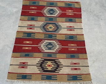 Turkish Kilim, Vintage Kilim, Small Kilim, Decorative Anatolian Kilim, Rugs For Bedroom, Beige Kilim, Bohemian Kilim, Wall Hanging Kilim,