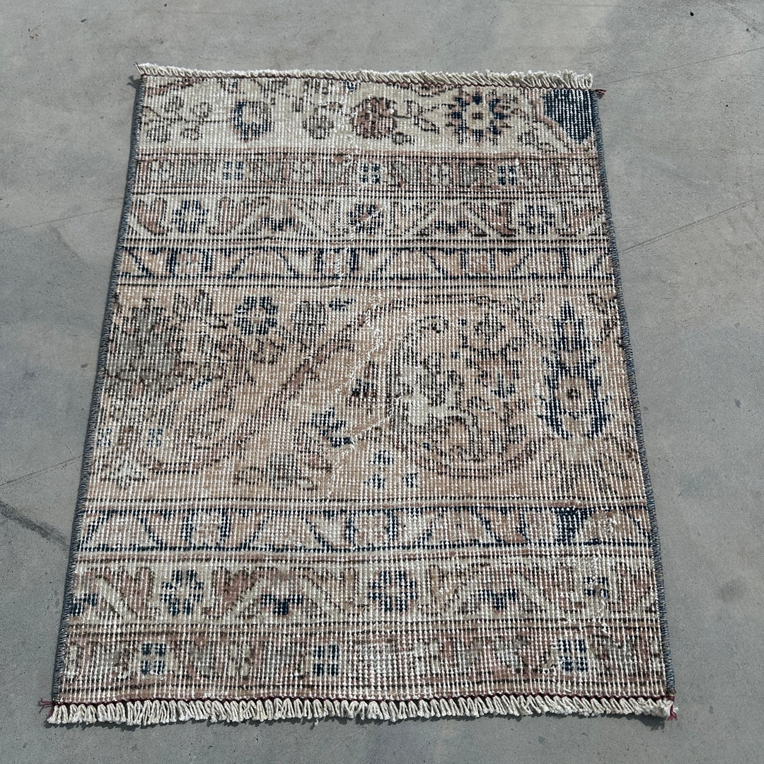 2x2 Ft Small Rugs, Turkish Rug, Vintage Rug, Antique Oushak Rug, Rugs ...