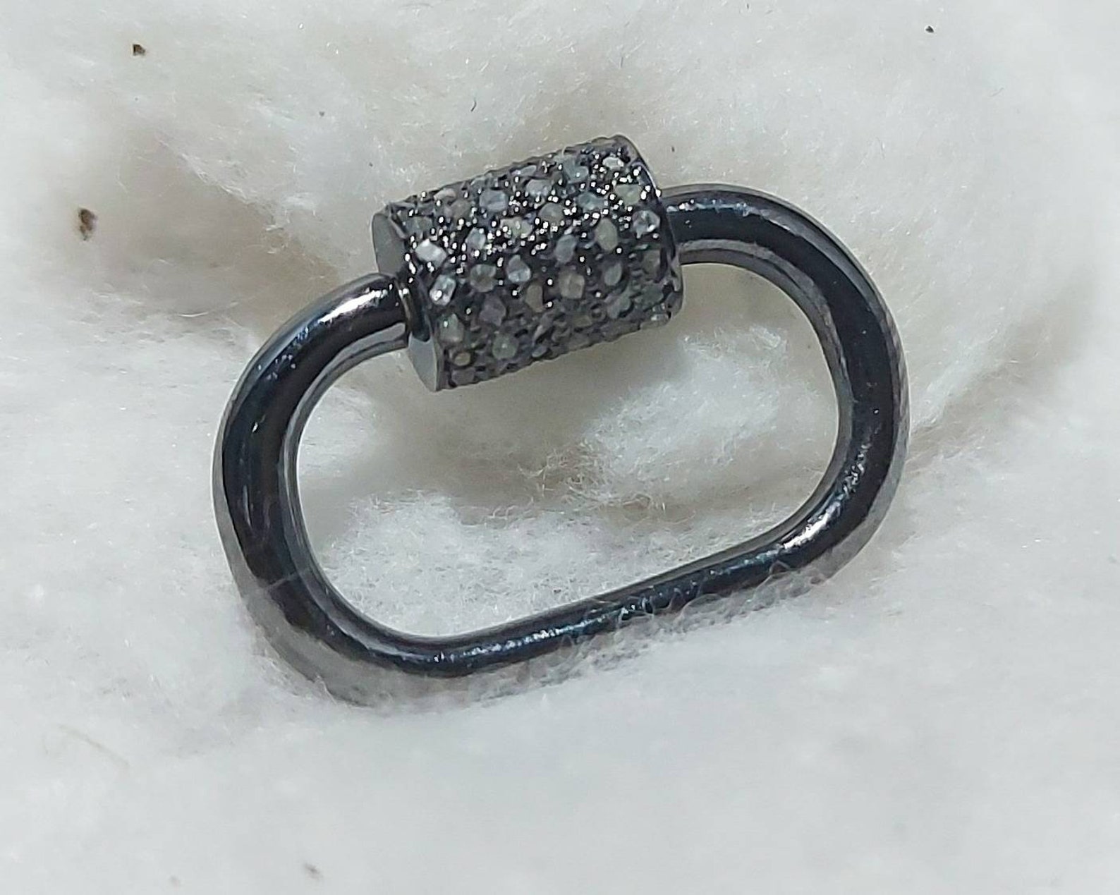 Unique Pave Diamond Handcrafted Clasp Vintage Sterling Silver Etsy
