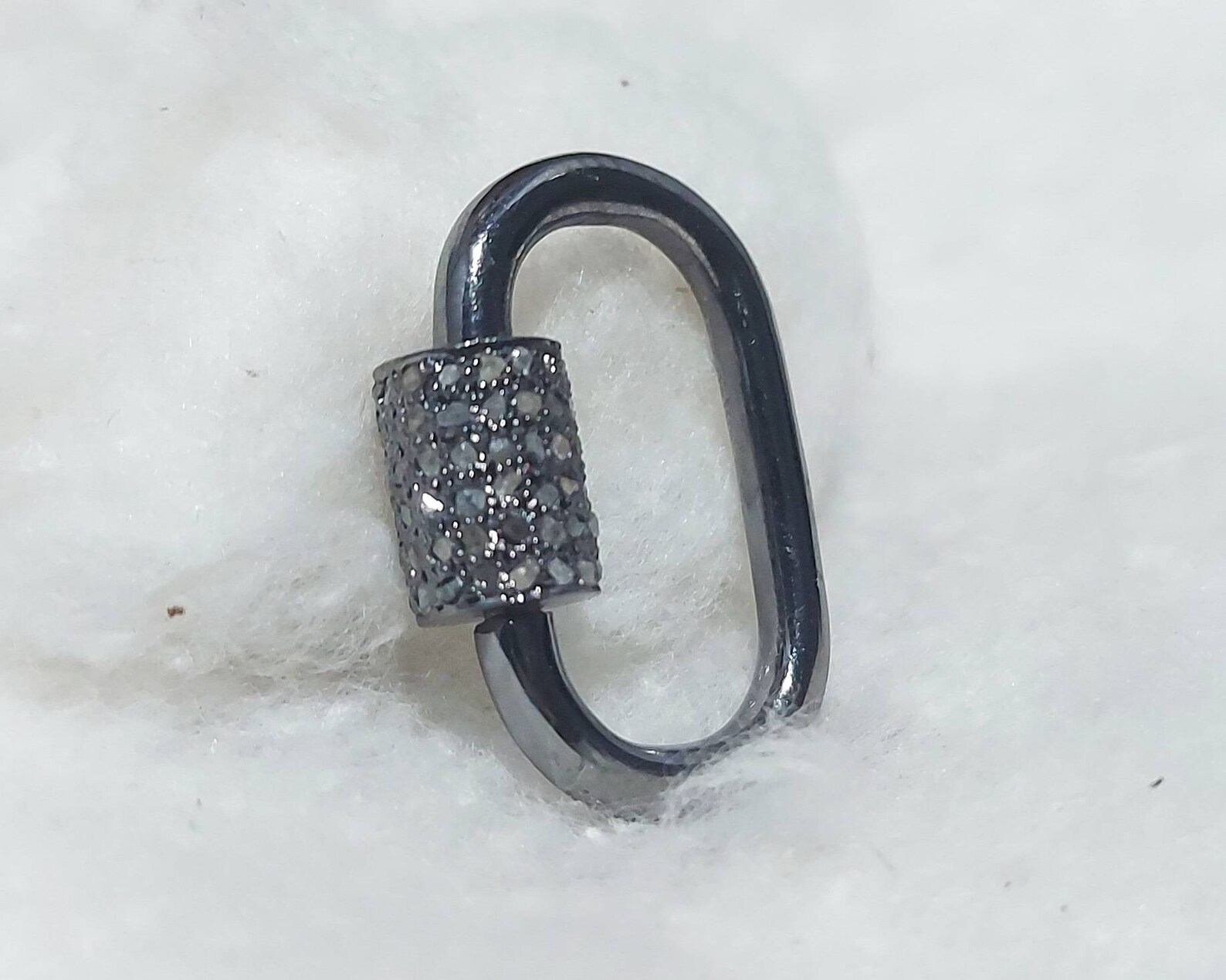 Unique Pave Diamond Handcrafted Clasp Vintage Sterling Silver Etsy