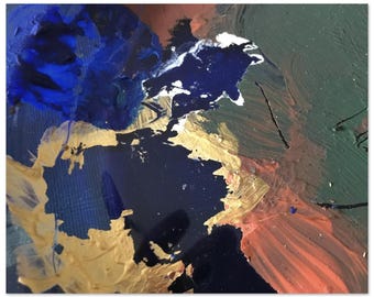 Painter's Palette - Fine Art Poster - Abstract - Photo of Original Acrylic Painting -
