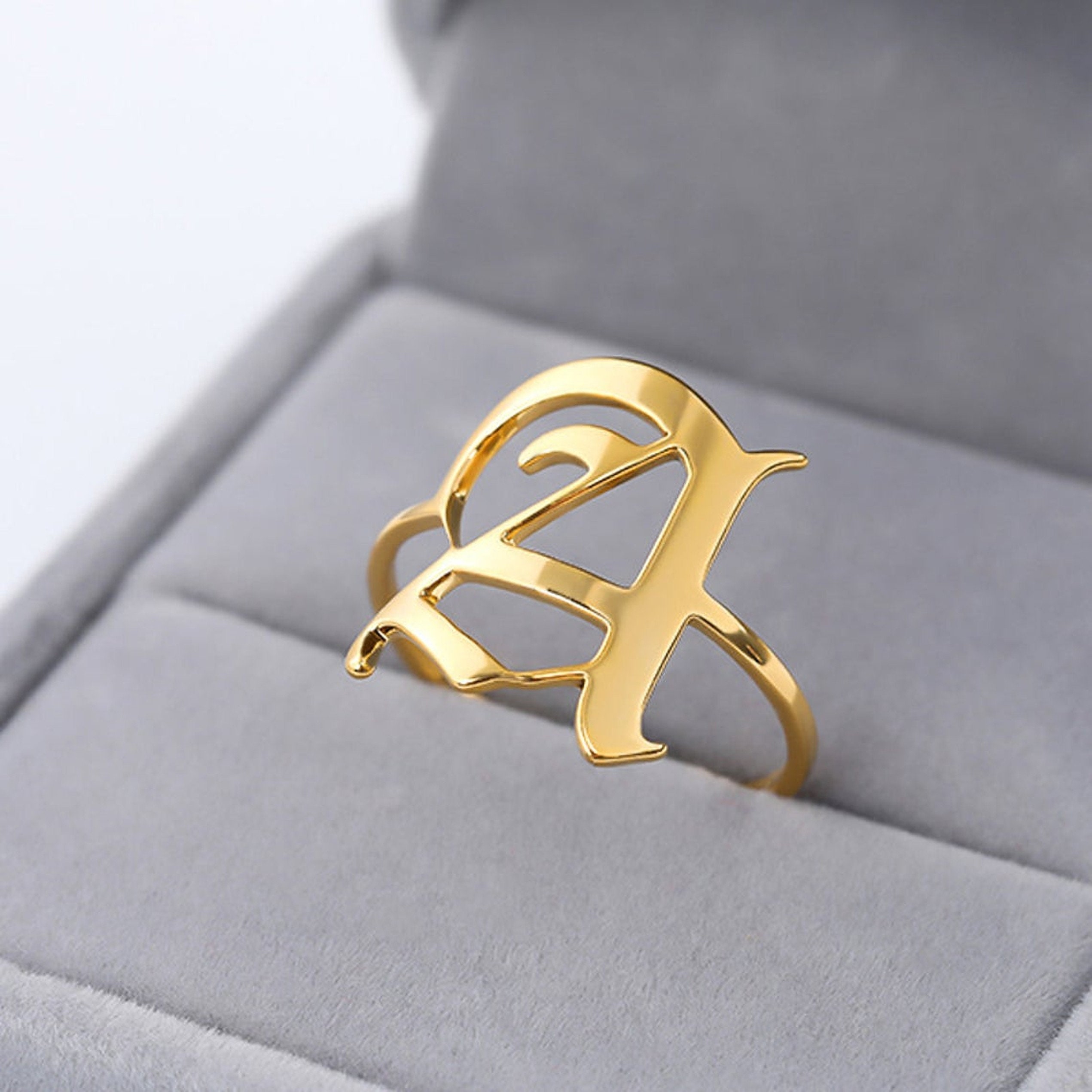 Letter Rings - Etsy