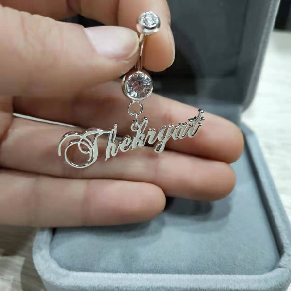 Custom Name Belly Ring ,Name Belly Rings , Personalized Birthday Gift , Name Navel Ring ,Customized Ring, Wedding Gift, Dainty Name Ring