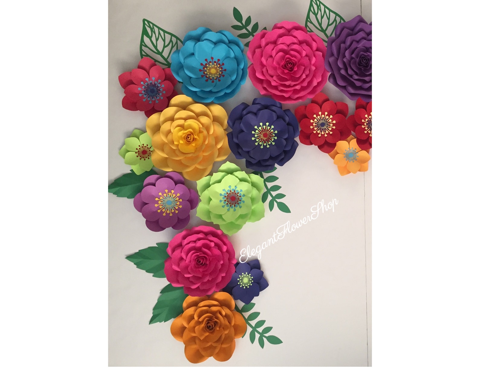 Fiesta Paper Flowers Set Fiesta Paper Flowers Backdrop Etsy
