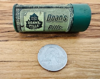 Vintage Doan's Pills Collectible Medicine Tin Buffalo New York Advertising Collection Not For Medical Use Today