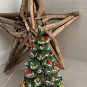 Lighted Ceramic Christmas Tree Vintage Christmas Tree Seasonal Holiday Decor By Thames Ceramics Lights Up Works!!!