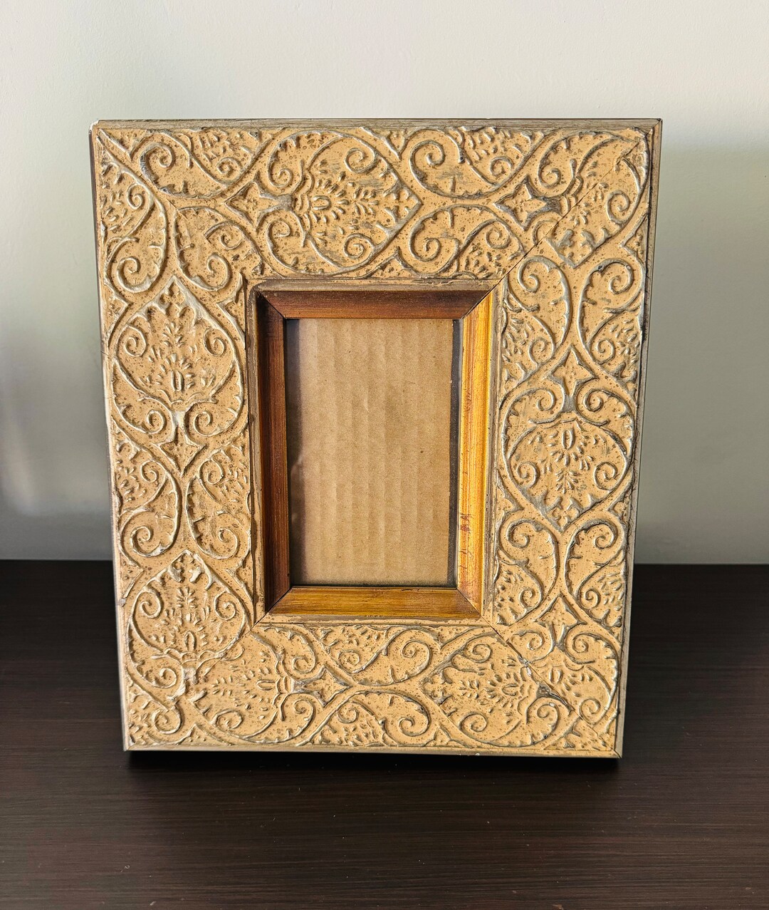 Embossed Detailed Picture Frame Photo Size 5 X 4 Gold Color Surround ...